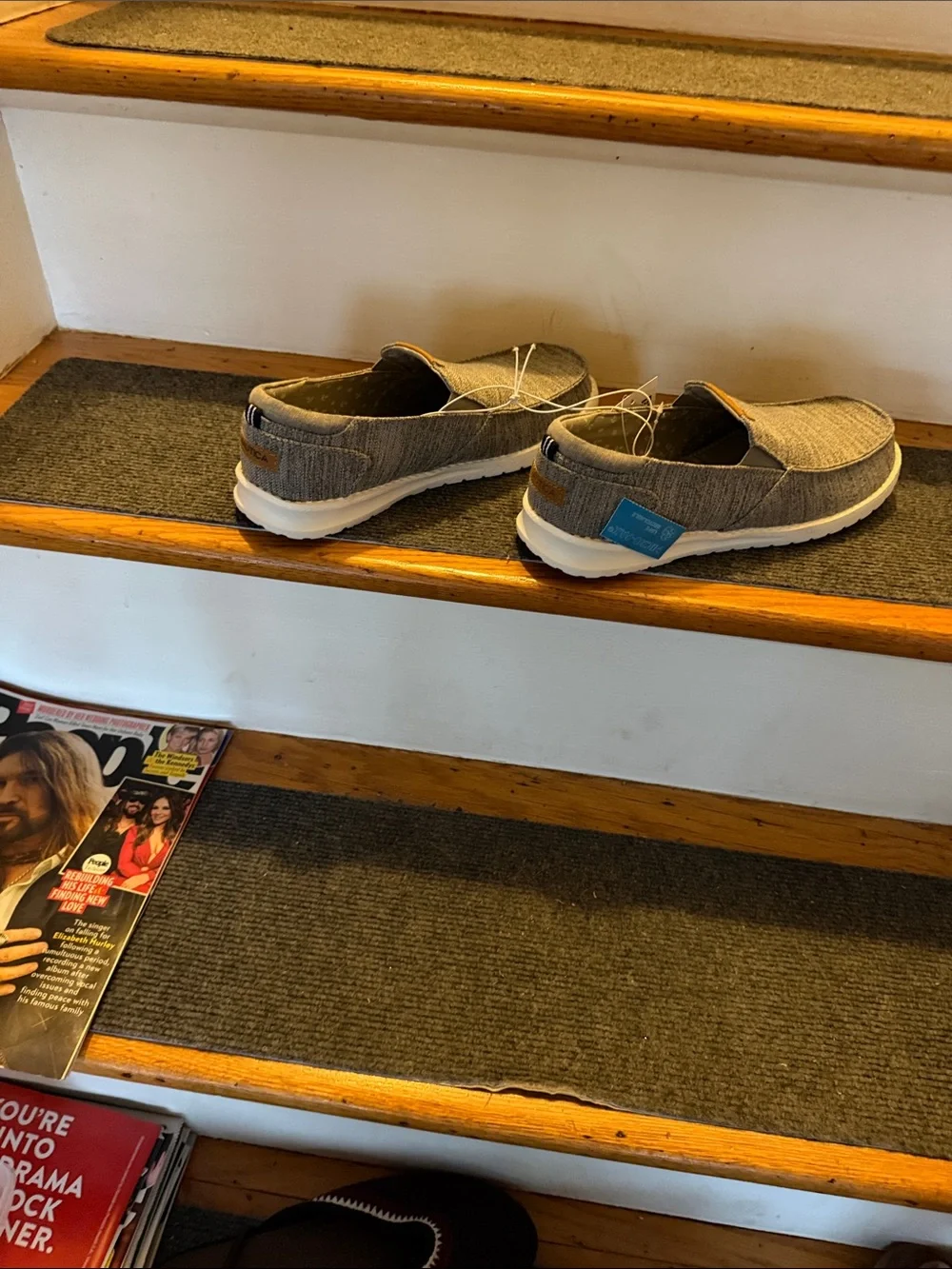 Nautica Men's Slip-On Loafers in Gray and White